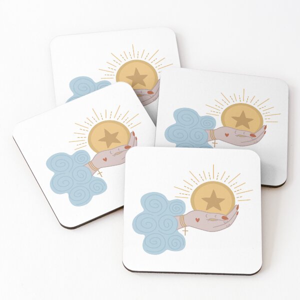 Item preview, Ace of pentacles, boho illustration designed and sold by OM-lova.