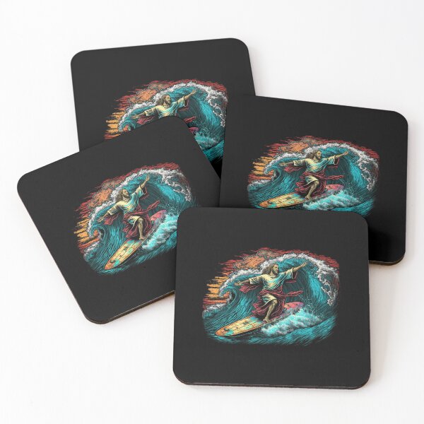 Item preview, Jesus Surfing, Christian Surfer designed and sold by MessiahMart.