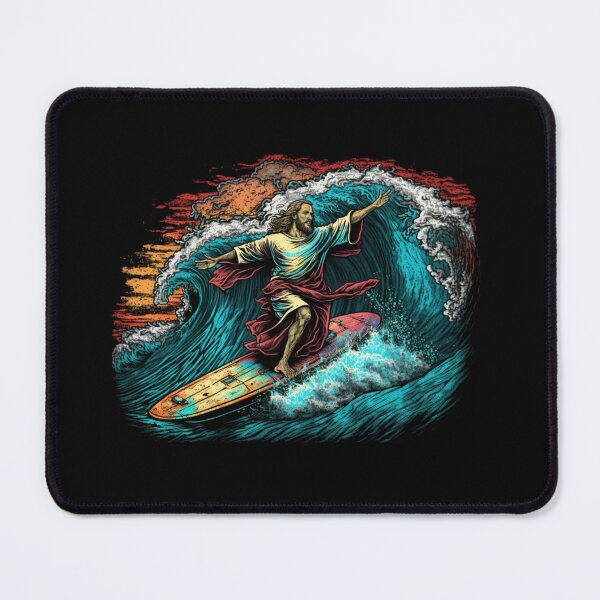 Item preview, Jesus Surfing, Christian Surfer designed and sold by MessiahMart.