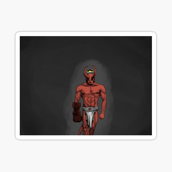 Hell boy (in hell) Sticker