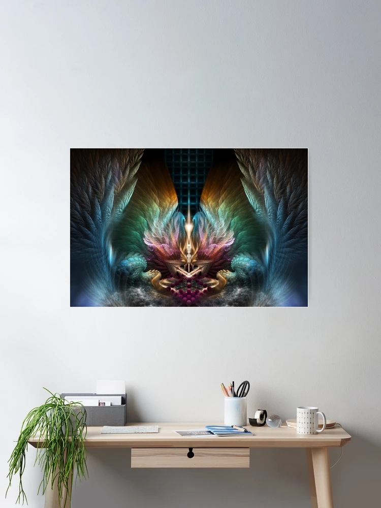 Wings Of Artillian Fractal Art Composition by Xzendor7 | Treasure Of Light 2 Wings Of Artillian Fractal Art Composition by Xzendor7 Wall Decor Poster Art Print