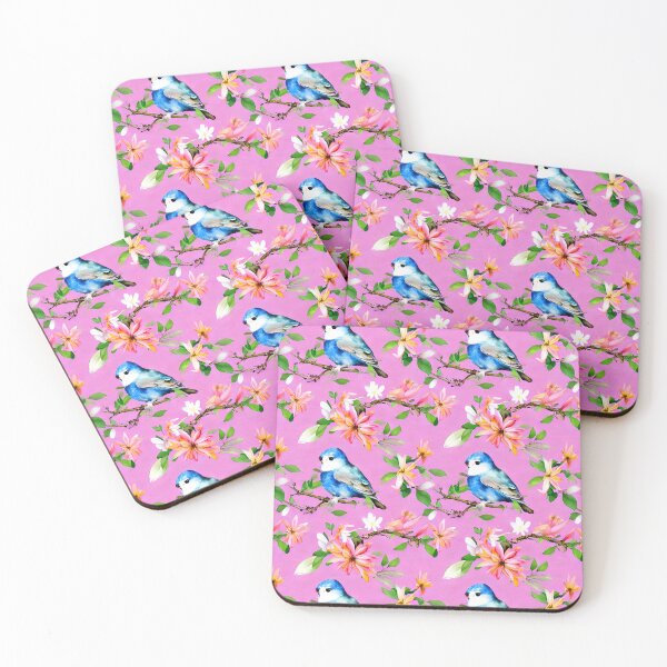 Item preview, Pink Spring Flower Bloom Spring Elements and Birds designed and sold by Sweet  Zoe Shop.
