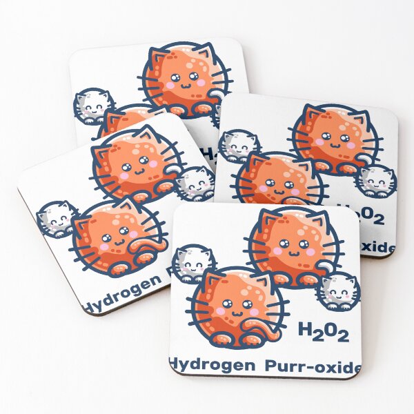 Item preview, Hydrogen Purr-oxide Cat Chemistry Pun  designed and sold by oeschelishk.