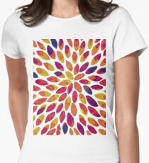 Watercolor brush strokes - multicolor Women's Fitted T-Shirt