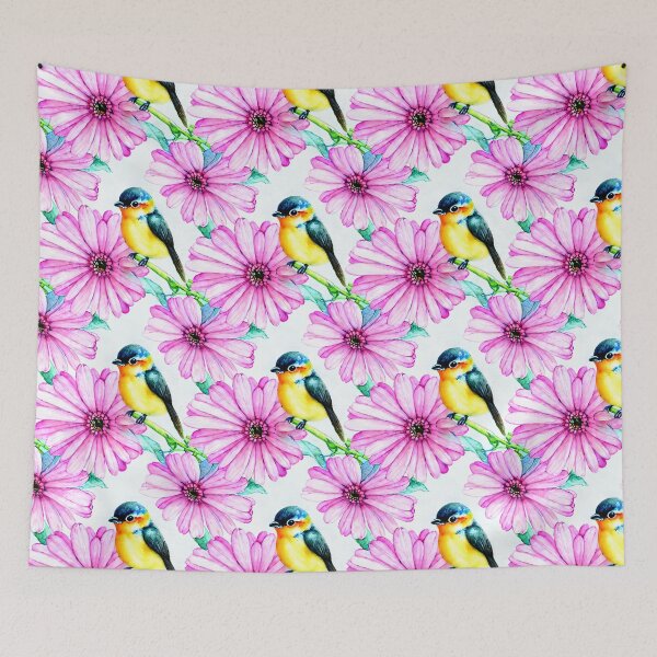 Item preview, Flowers Spring Birds Floral designed and sold by Sweet  Zoe Shop.