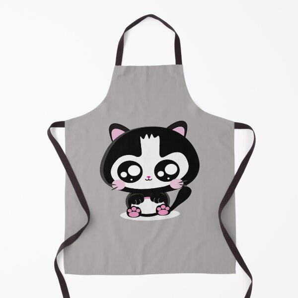 Item preview, Kawaii Gato preto e Branco com bochechas rosadas designed and sold by GirlaineSQ.