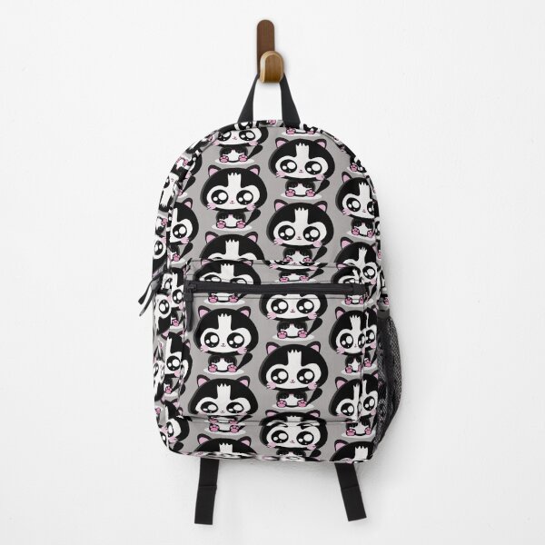 Item preview, Kawaii Gato preto e Branco com bochechas rosadas designed and sold by GirlaineSQ.