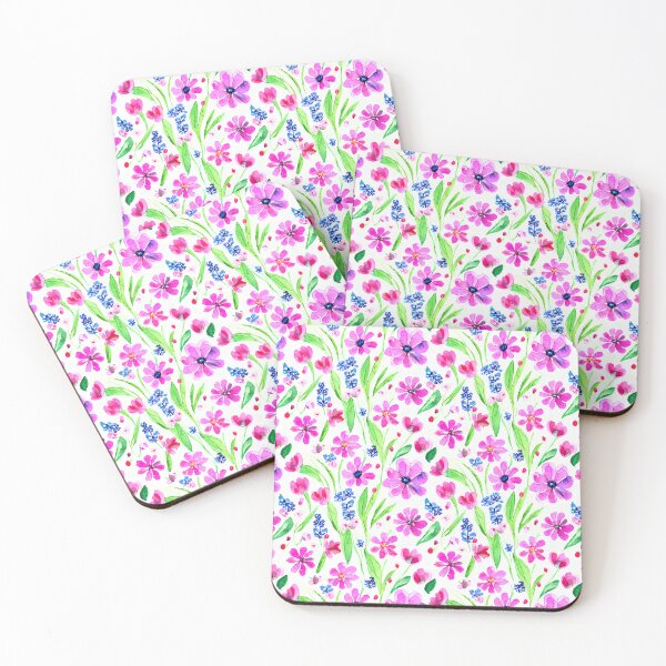 Item preview, Pink Flowers Pattern designed and sold by Sweet  Zoe Shop.