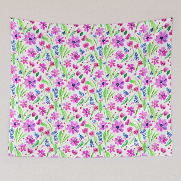 Item preview, Pink Flowers Pattern designed and sold by Sweet  Zoe Shop.