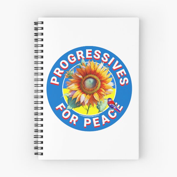 Artikelvorschau, PMD00453 Progressive Movement Designs Progressives for Peace Friedenssymbol der ukrainischen Sonnenblumen für Progressive oder Demokraten oder Anhänger von Bernie Sanders entworfen und verkauft von ProgressiveLeft.