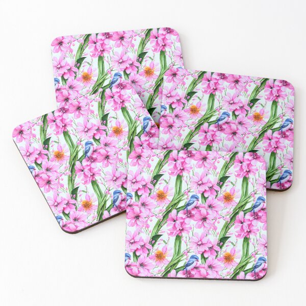 Item preview, Pretty in Pink Flowers Pattern designed and sold by Sweet  Zoe Shop.