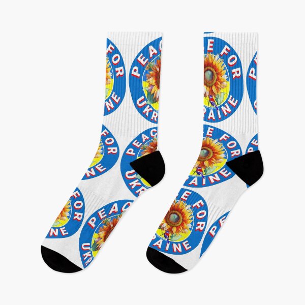 Item preview, PMD00454 Progressive Movement Designs Peace For Ukraine Sunflowers peace symbol for Progressives or Democrats or Bernie Sanders supporters designed and sold by ProgressiveLeft.