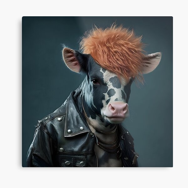 Item preview, Punk Rock Cow - Animal Art designed and sold by Chrisjeffries24.
