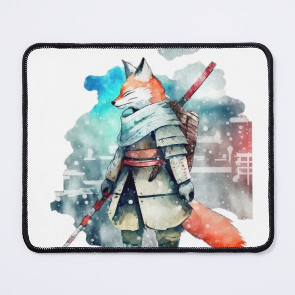 Item preview, Samurai Fox Watercolor designed and sold by AdvancedApe.
