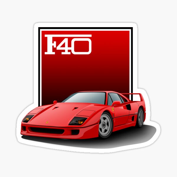 Autocollant Ferrari F40 - ref.d8317