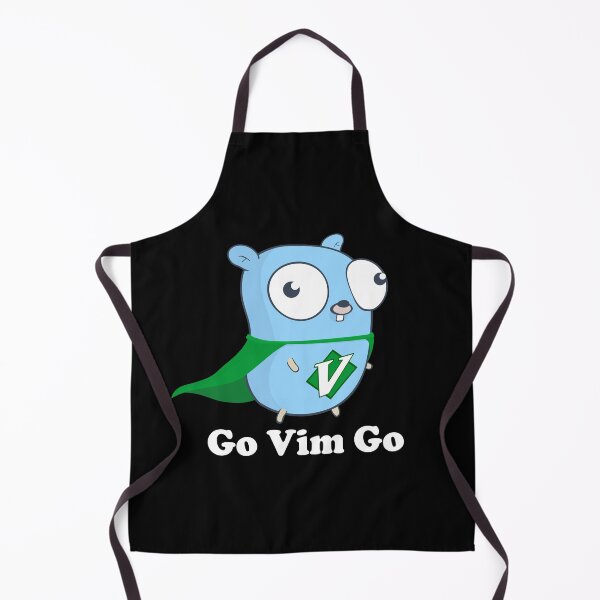Item preview, The Go Gopher: Go Vim Go (White Text) designed and sold by hellkni9ht.