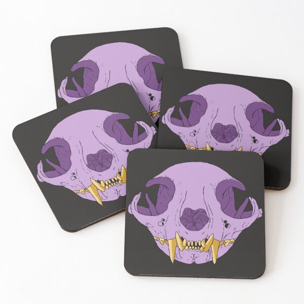 Item preview, Cat Skull Amethyst and Gold Teeth designed and sold by Ashley Gagnon.
