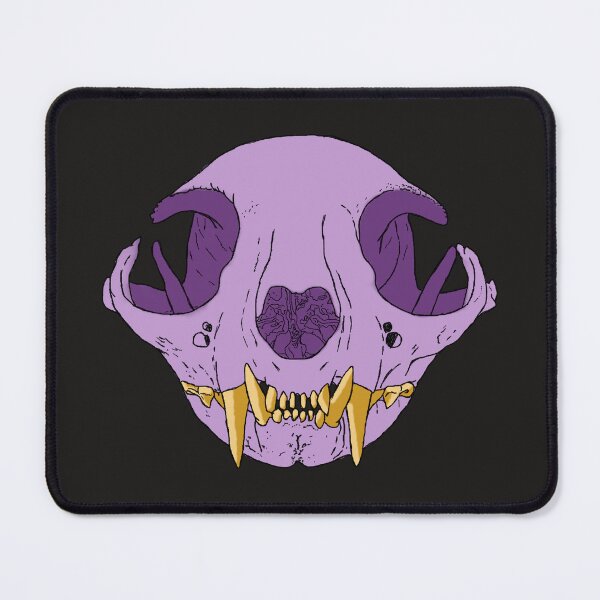 Item preview, Cat Skull Amethyst and Gold Teeth designed and sold by Ashley Gagnon.