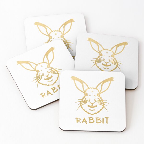 Item preview, Happy Little Bunny Rabbit - Gold designed and sold by LadySquiggle.