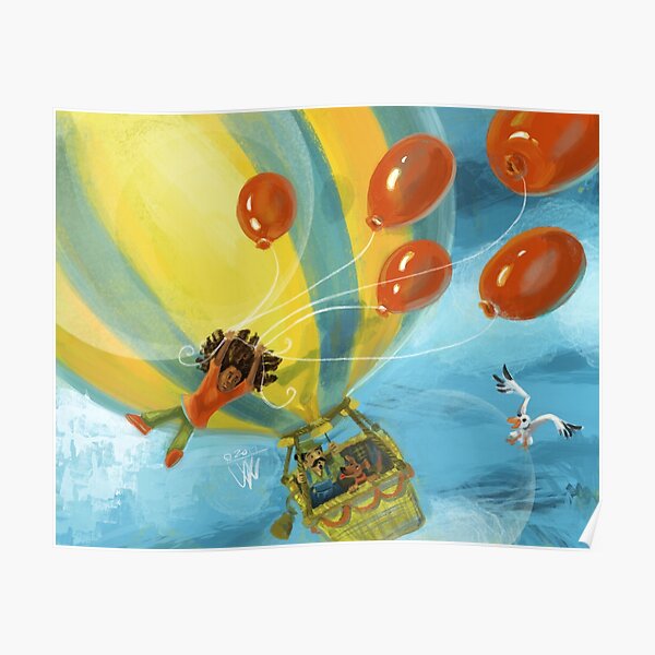 Balloon Lift Off 6, Balloon Crossing Poster
