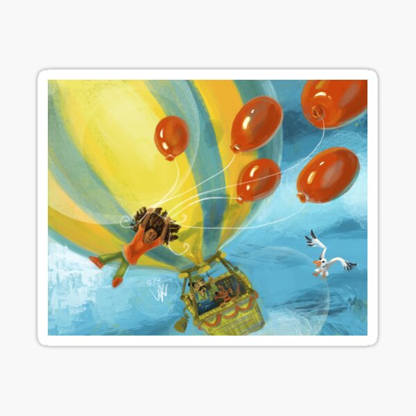 Balloon Lift Off 6, Balloon Crossing Sticker