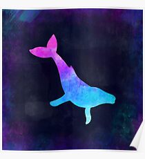 HUMPBACK WHALE IN SPACE! Poster