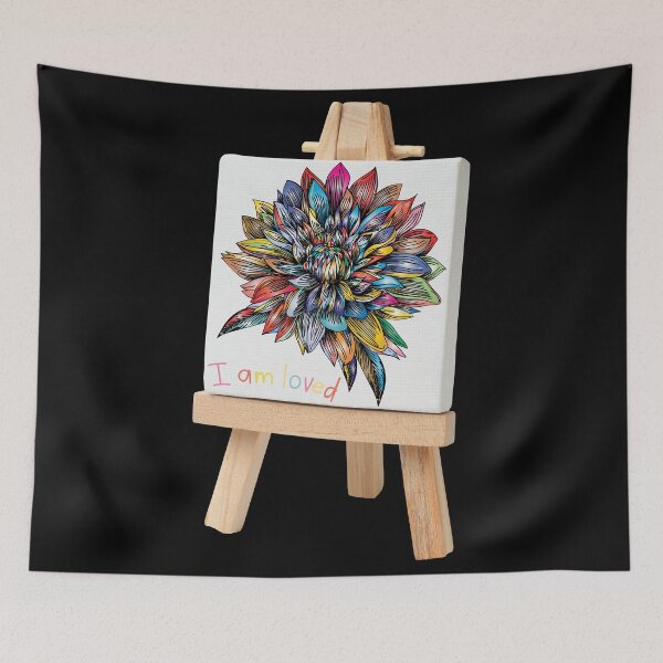 Item preview, Soy amado pintura de flor de afirmación designed and sold by courtney petersen.