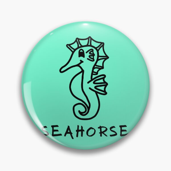 Item preview, Cute Little Seahorse - Black designed and sold by LadySquiggle.