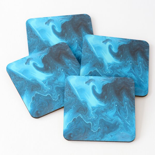 Item preview, Icy Blue and Black Painting designed and sold by Reynareyna.