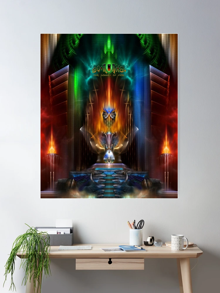 Arsencia Goddess Of Fire Fractal Art August 03, 2016 by Xzendor7 Wall Decor Poster Art Print