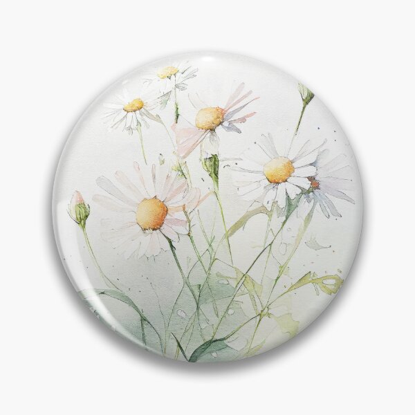 Item preview, April Birth Month Flower, Watercolor Daisy Flower  designed and sold by evermore-design.