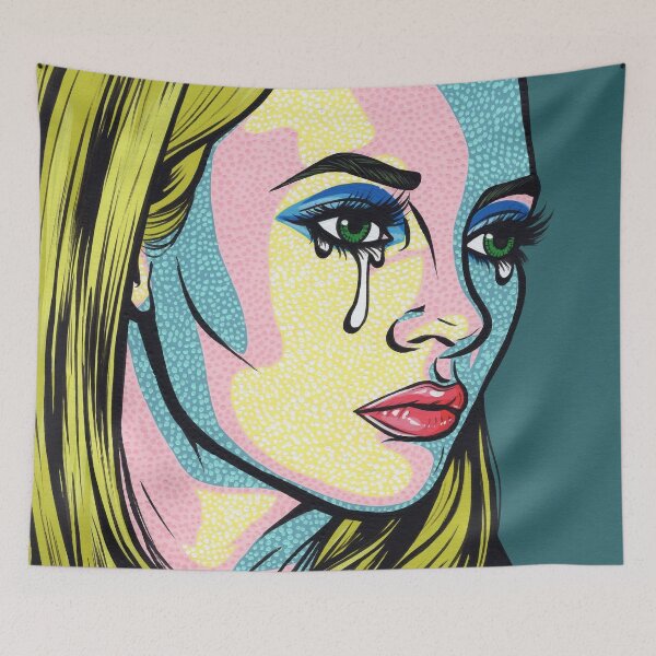 Item preview, Blonde Pop Art Crying Girl designed and sold by turddemon.