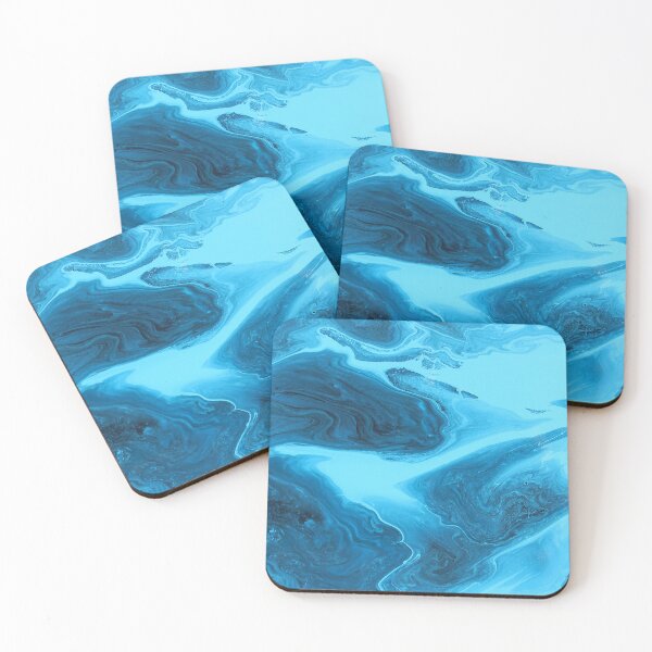 Item preview, Icy Blue and Black Painting designed and sold by Reynareyna.