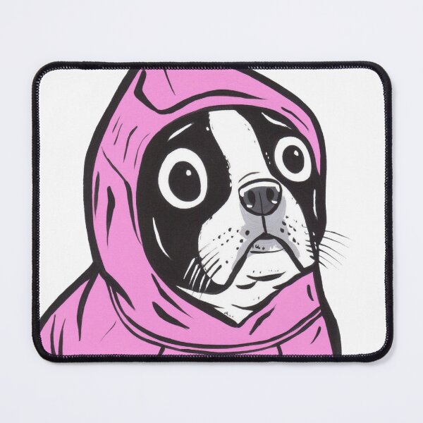 Item preview, Boston Terrier Pink Hoodie designed and sold by turddemon.