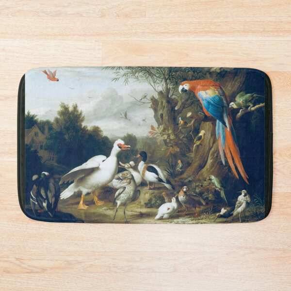 Item preview, A Macaw, Ducks, Parrots and Other Birds in a Landscape by Jacob Bogdani (digitally enhanced)  designed and sold by Amanda1775.