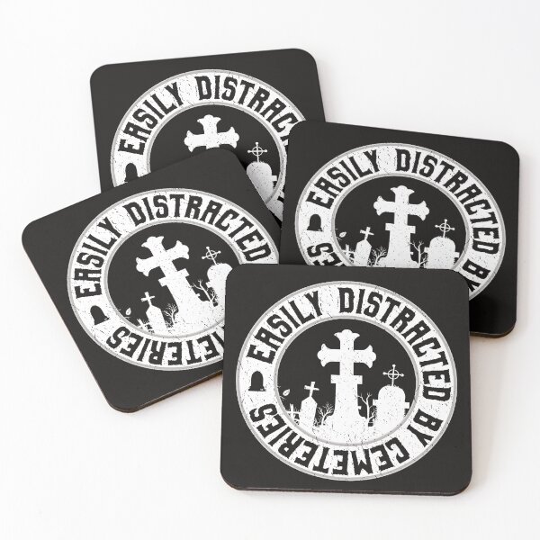 Item preview, Easily Distracted by Cemeteries Graveyard Halloween designed and sold by NoBonesLife.