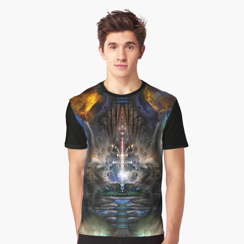 Archive Portal Fractal Art Composition by Xzendor7 - The Bold Realm Of Reality 5 Archive Portal Fractal Art Fantasy Spacescape by Xzendor7 Graphics T-Shirt