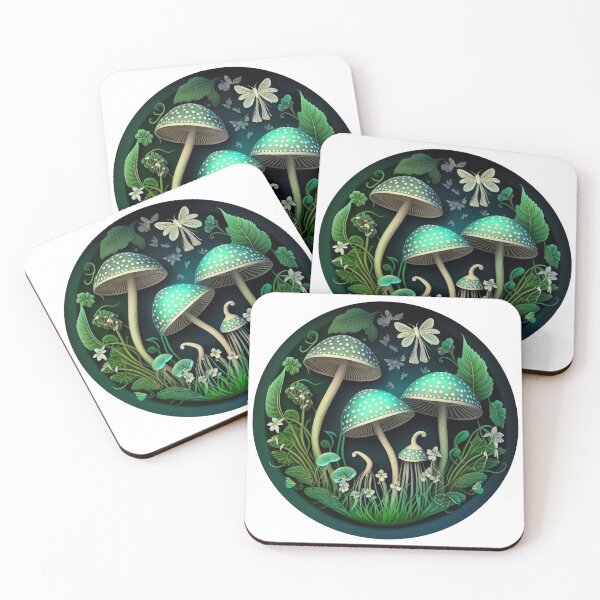 Item preview, Cottagecore Shrooms in the Forest designed and sold by TheJadeCat.