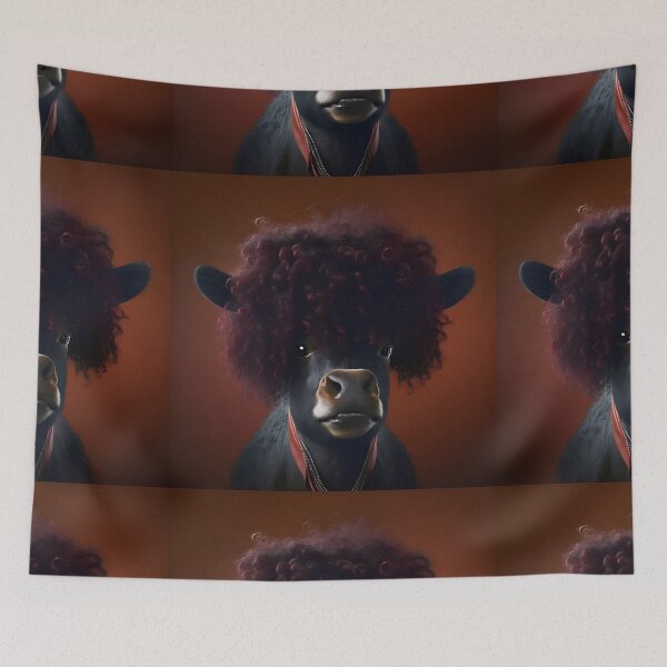 Item preview, Funky 1970s Surrealist cow - Animal Art designed and sold by Chrisjeffries24.