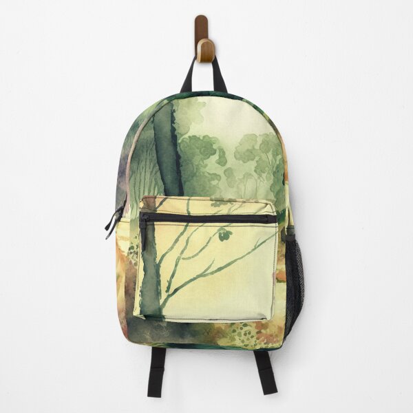 Item preview, Vintage watercolor sketch of a summer forest scene designed and sold by artefacta.