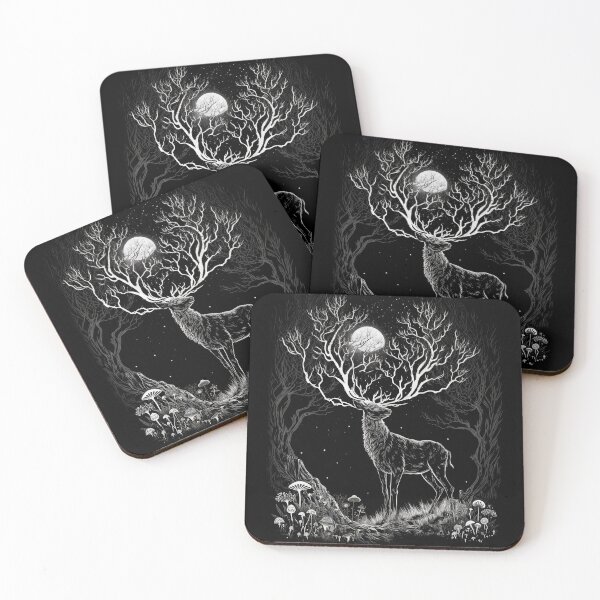 Item preview, Mystical Stag with Mushrooms designed and sold by FenixRiver.