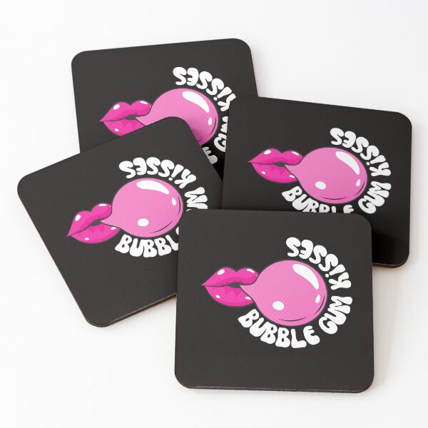 Item preview, Bubble Gum Kisses (White text) designed and sold by Kai Wen Designs.