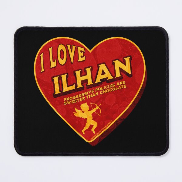 Item preview, PMD00463 Progressive Movement Designs I Love Ilhan Omar for progressives Bernie Sanders supporters or progressive Democrats designed and sold by ProgressiveLeft.
