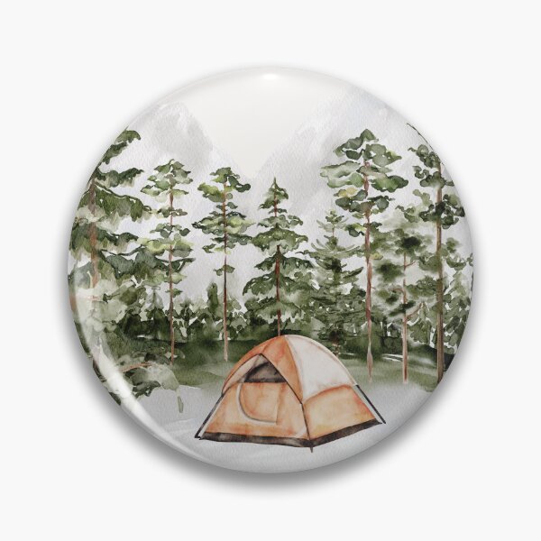 Item preview, Watercolor Camping in The Tend designed and sold by Nature Hues.
