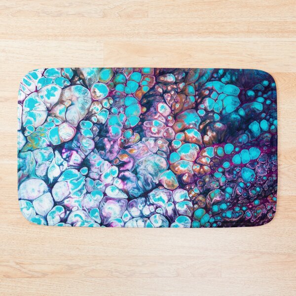 Item preview, Teal Bloom 2 - Original Fluid Acrylic Abstract Painting designed and sold by lumino-one.