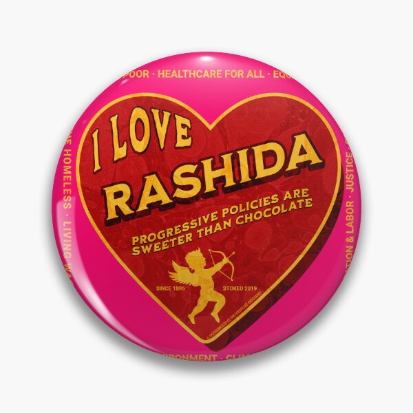 Item preview, PMD00466 Progressive Movement Designs I Love Rashida Tlaib Progressive Policy progress goals for Bernie Sanders supporter progressives designed and sold by ProgressiveLeft.