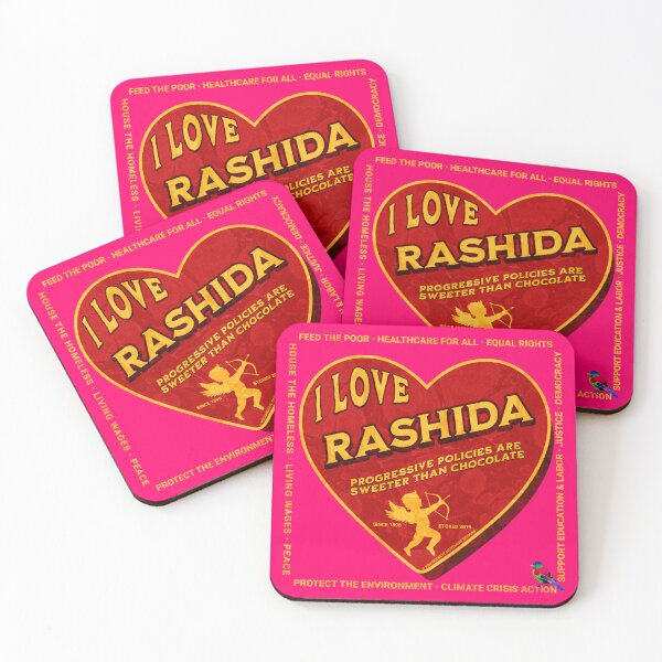 Item preview, PMD00466 Progressive Movement Designs I Love Rashida Tlaib Progressive Policy progress goals for Bernie Sanders supporter progressives designed and sold by ProgressiveLeft.