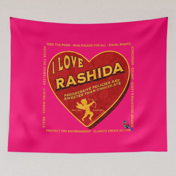 Item preview, PMD00466 Progressive Movement Designs I Love Rashida Tlaib Progressive Policy progress goals for Bernie Sanders supporter progressives designed and sold by ProgressiveLeft.
