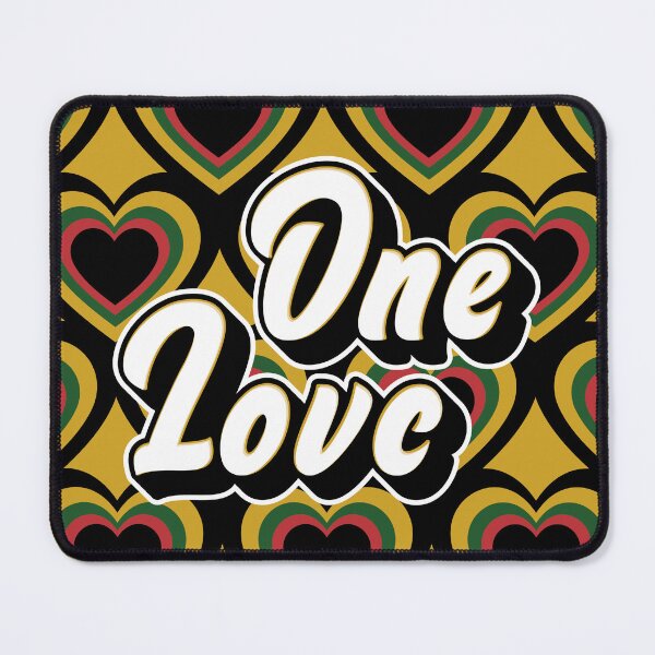 Item preview, One Love Retro Hearts designed and sold by Rachel Dash-Williams Creative.