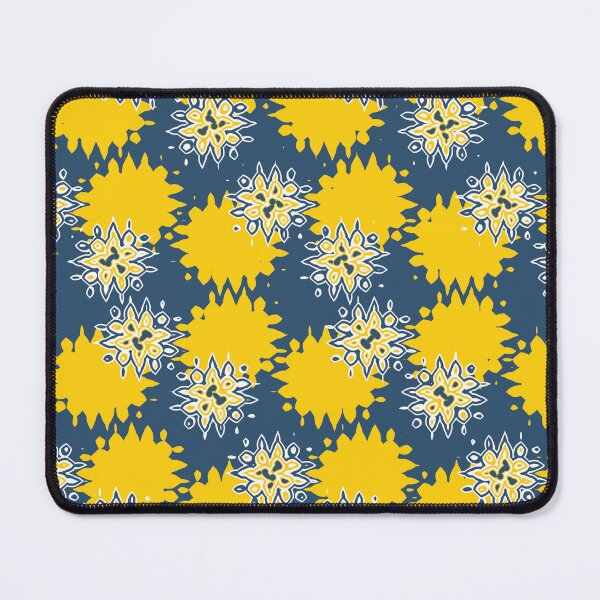 Item preview, Yellow and blue crisp shapes pattern designed and sold by flamendes.